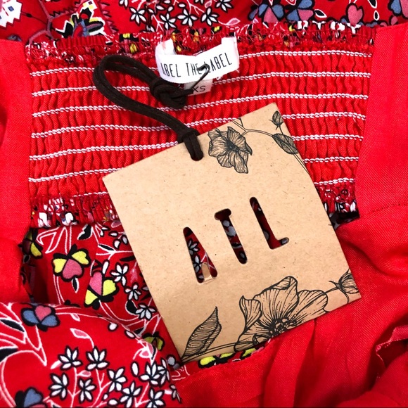 ABEL THE LABEL ATL Lola Red Floral  Dress - Picture 10 of 12